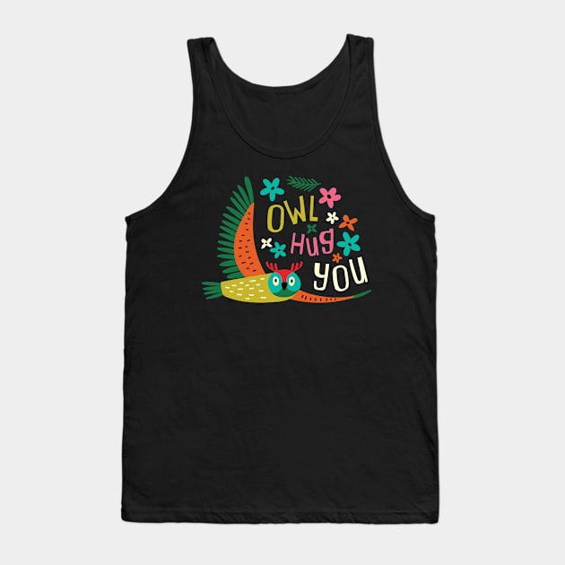 Owl Hug You Tank Top by yuliia_bahniuk